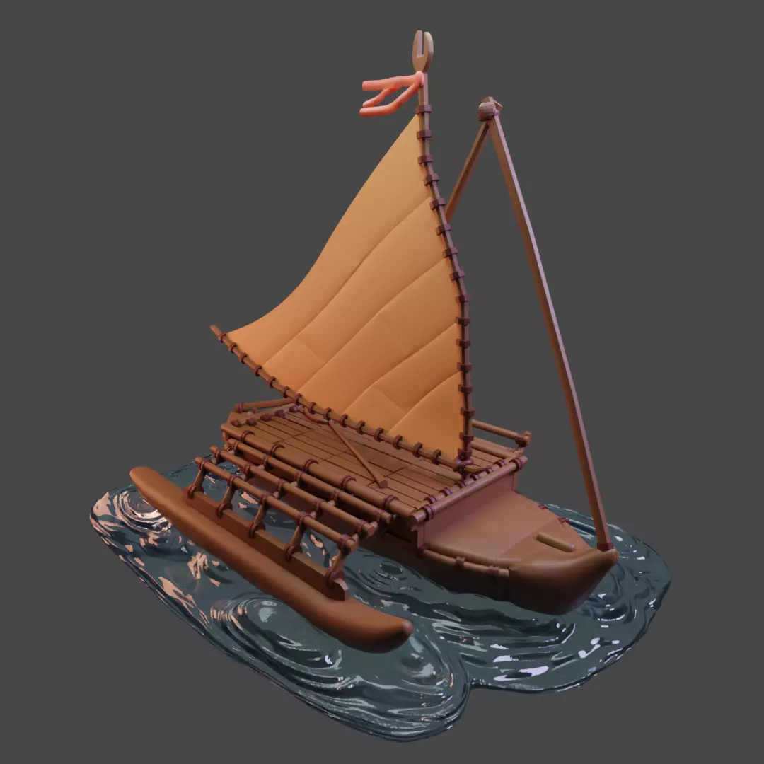 MOANA BOAT FUNKO POP DISNEY 3D model_0