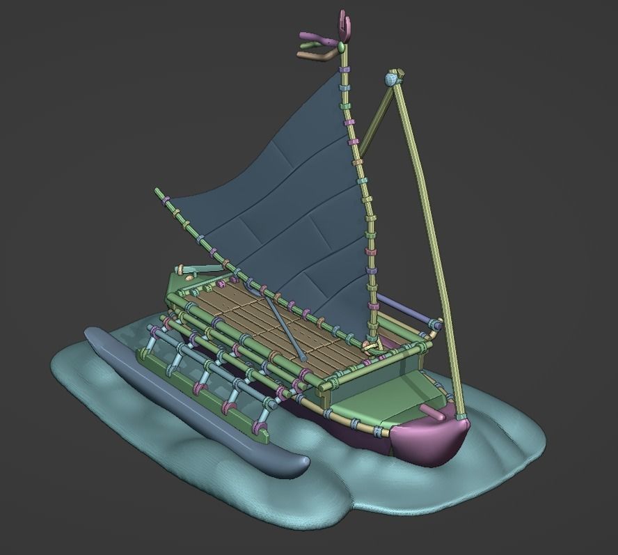 MOANA BOAT FUNKO POP DISNEY 3D model_3