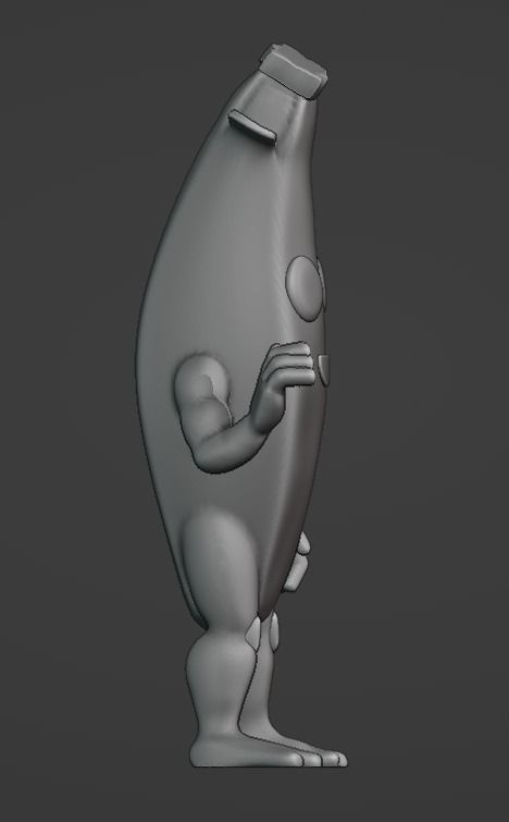 Banana Funko Pop Art Toy 3D print model_3