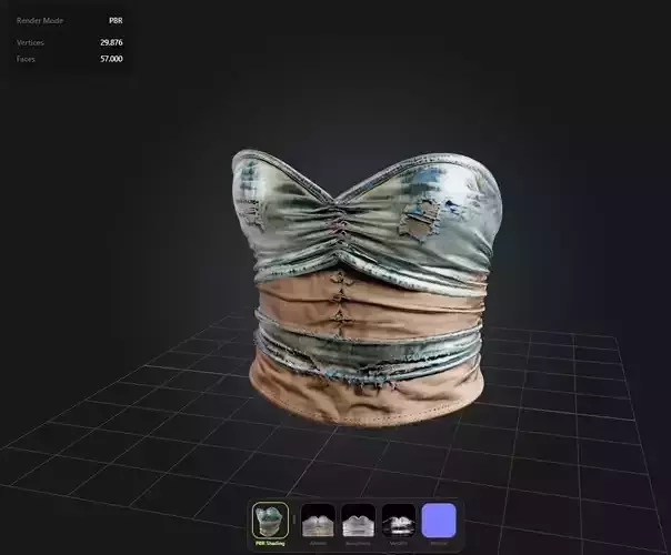 Female Torn Top PBR 4k