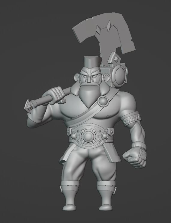  Viking Art Toy 3D model_1