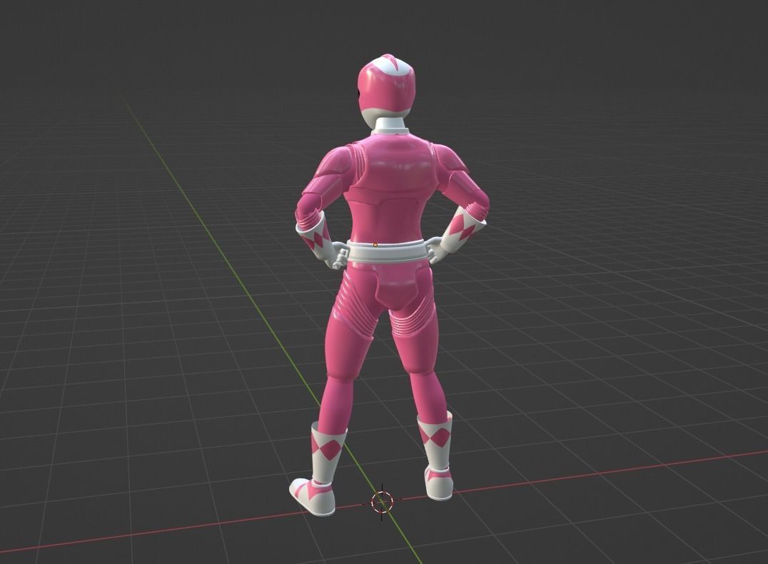 Pink Ranger - Mighty Morphin Power Rangers The Movie 3D model rigged ...