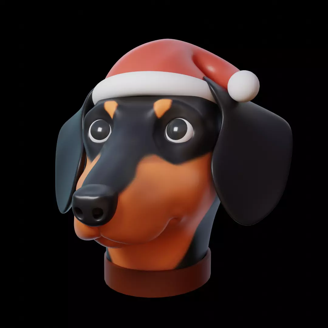 Dog Design Art Toy Christmas 3D print model_0