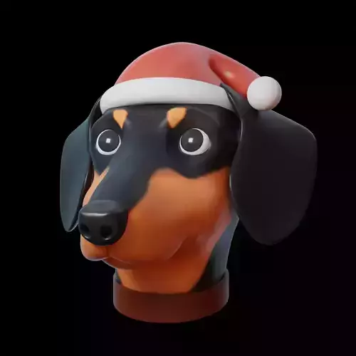 Dog Design Art Toy Christmas 3D print model
