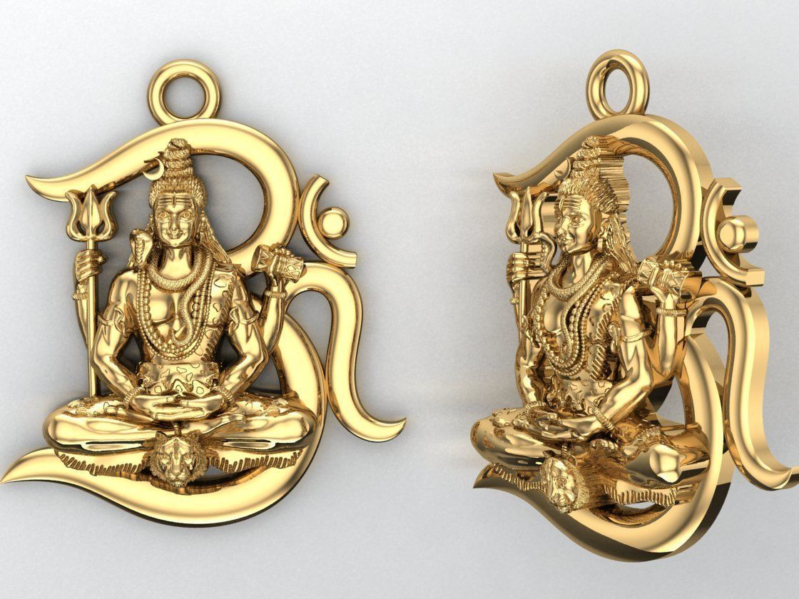 LORD SIVA PENDENT 3D print model_3