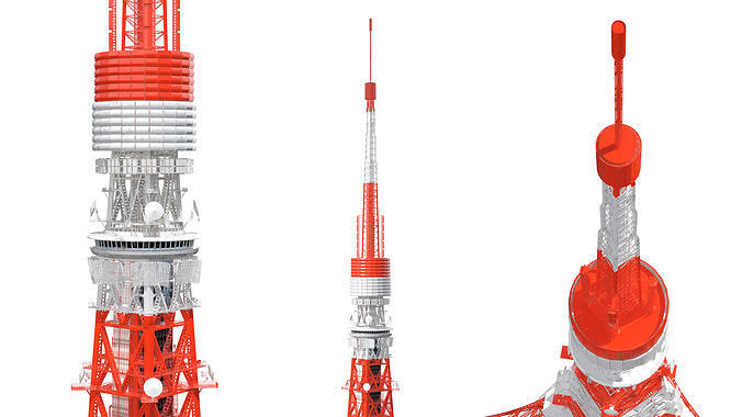 Tokyo Tower Structure 3D model 6