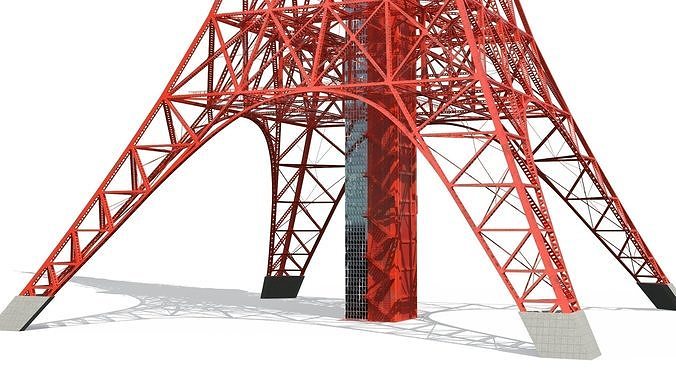 Tokyo Tower Structure 3D model 7