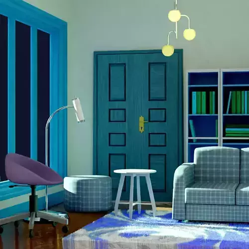 3D Model of IKEA type of hall 3D model