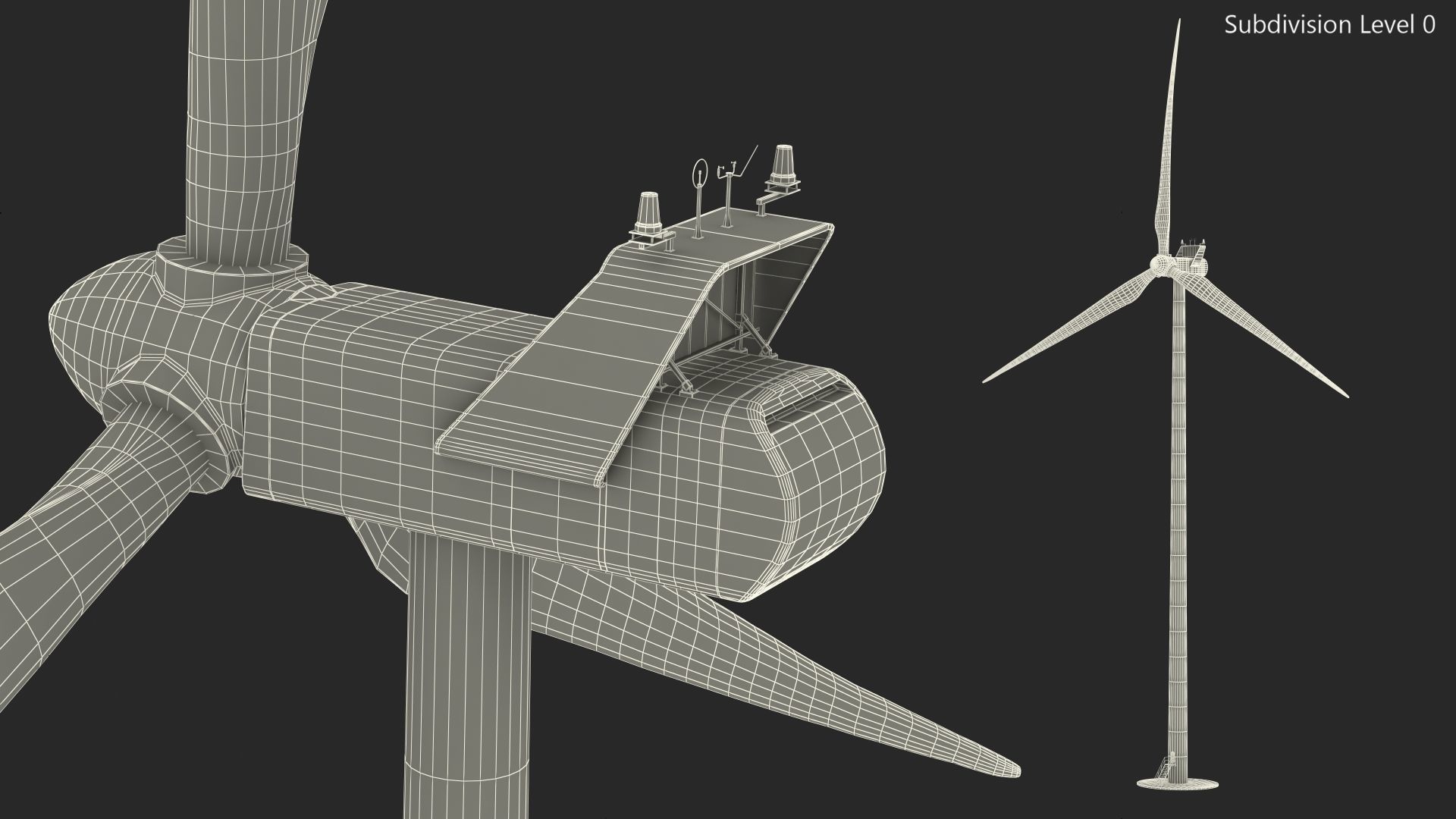 Vestas Horizontal Axis Wind Turbine 3D model_15