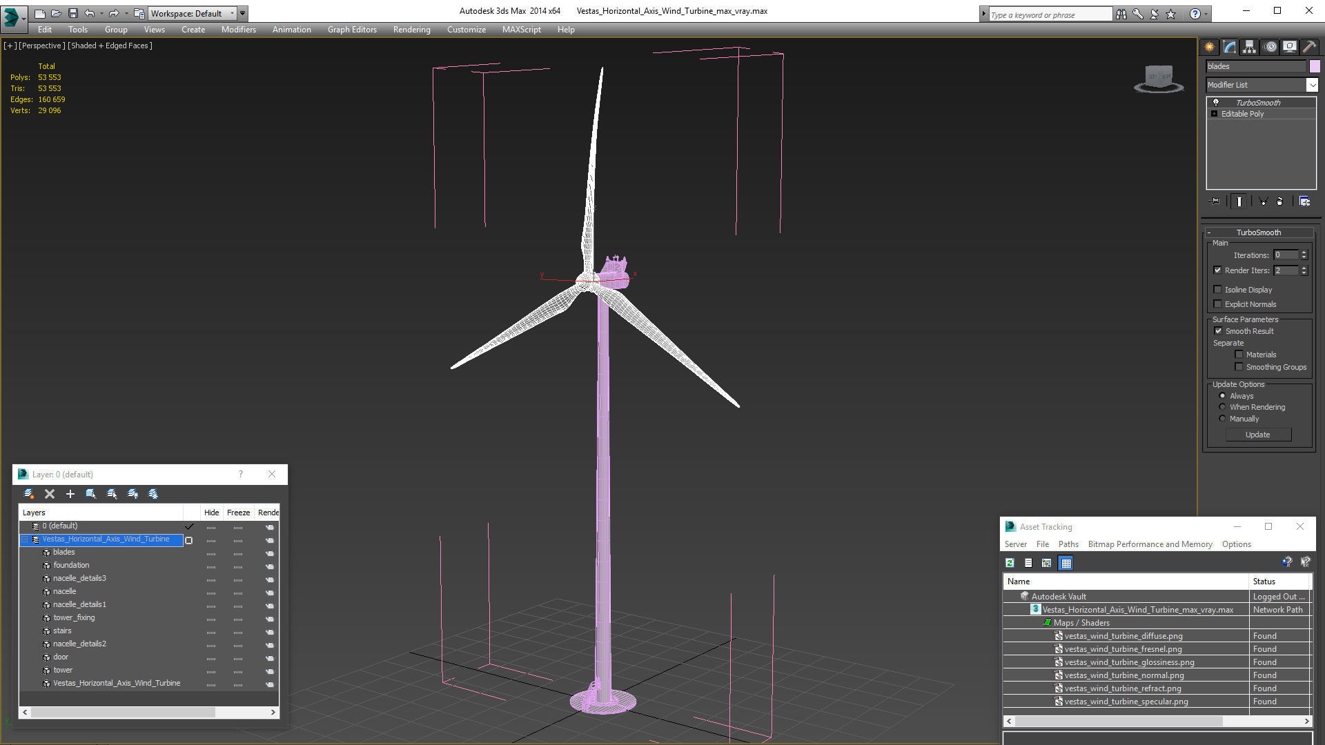 Vestas Horizontal Axis Wind Turbine 3D model_19