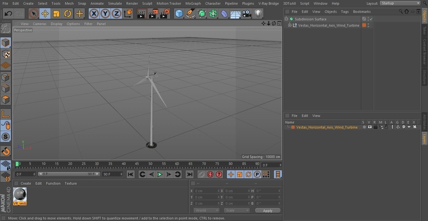 Vestas Horizontal Axis Wind Turbine 3D model_22