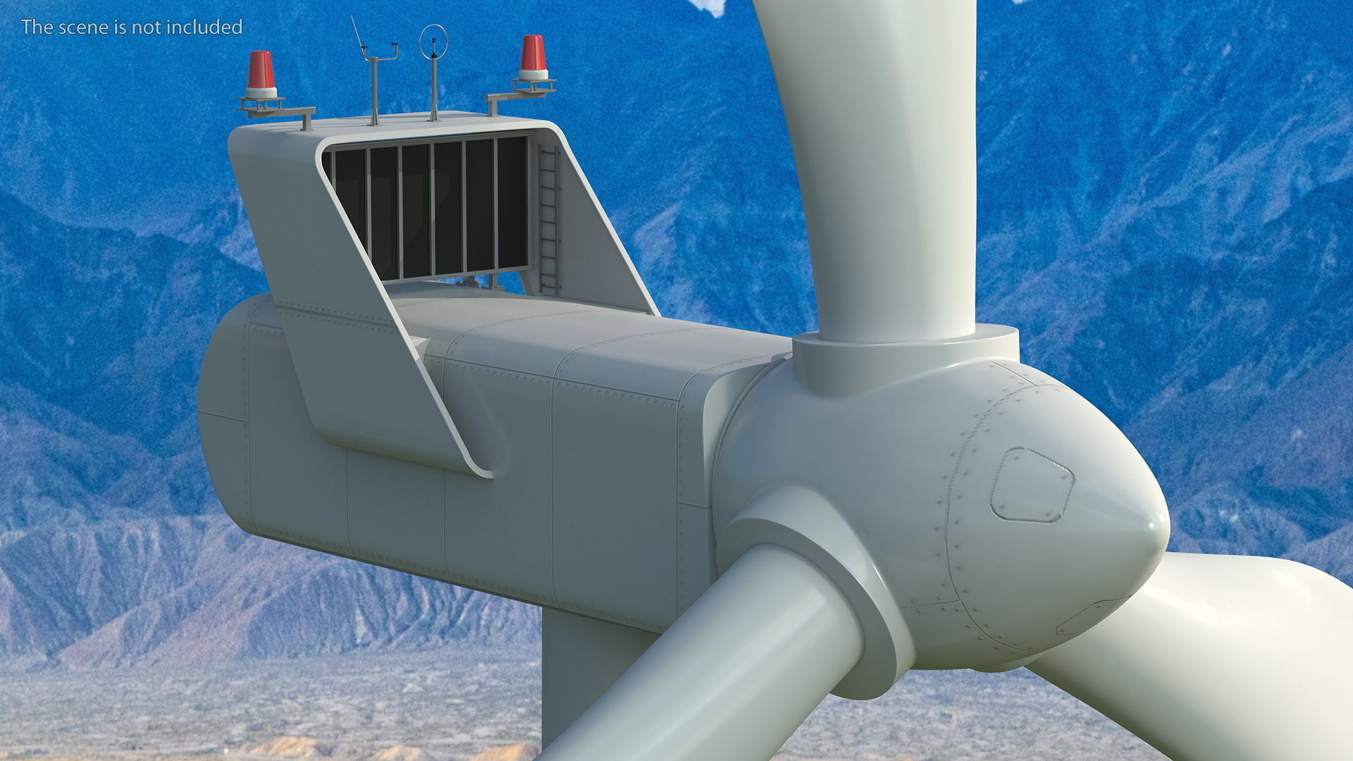 Vestas Horizontal Axis Wind Turbine 3D model_1