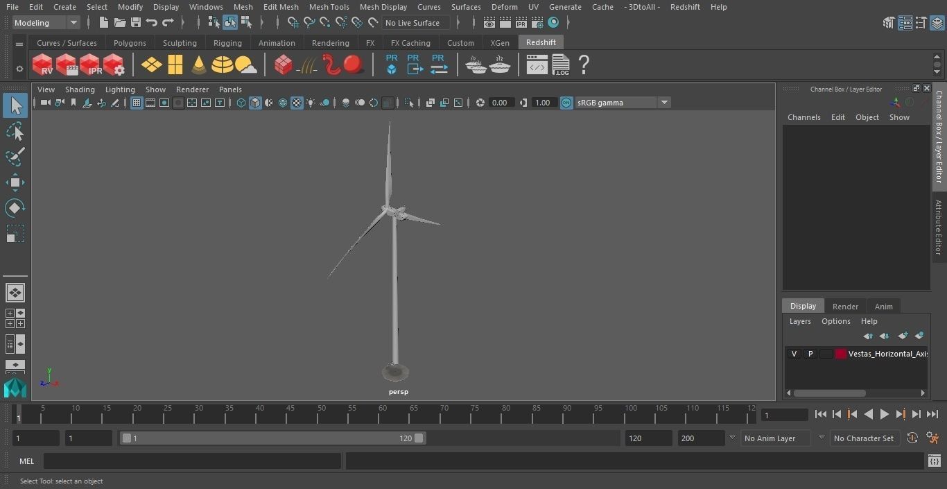 Vestas Horizontal Axis Wind Turbine 3D model_23