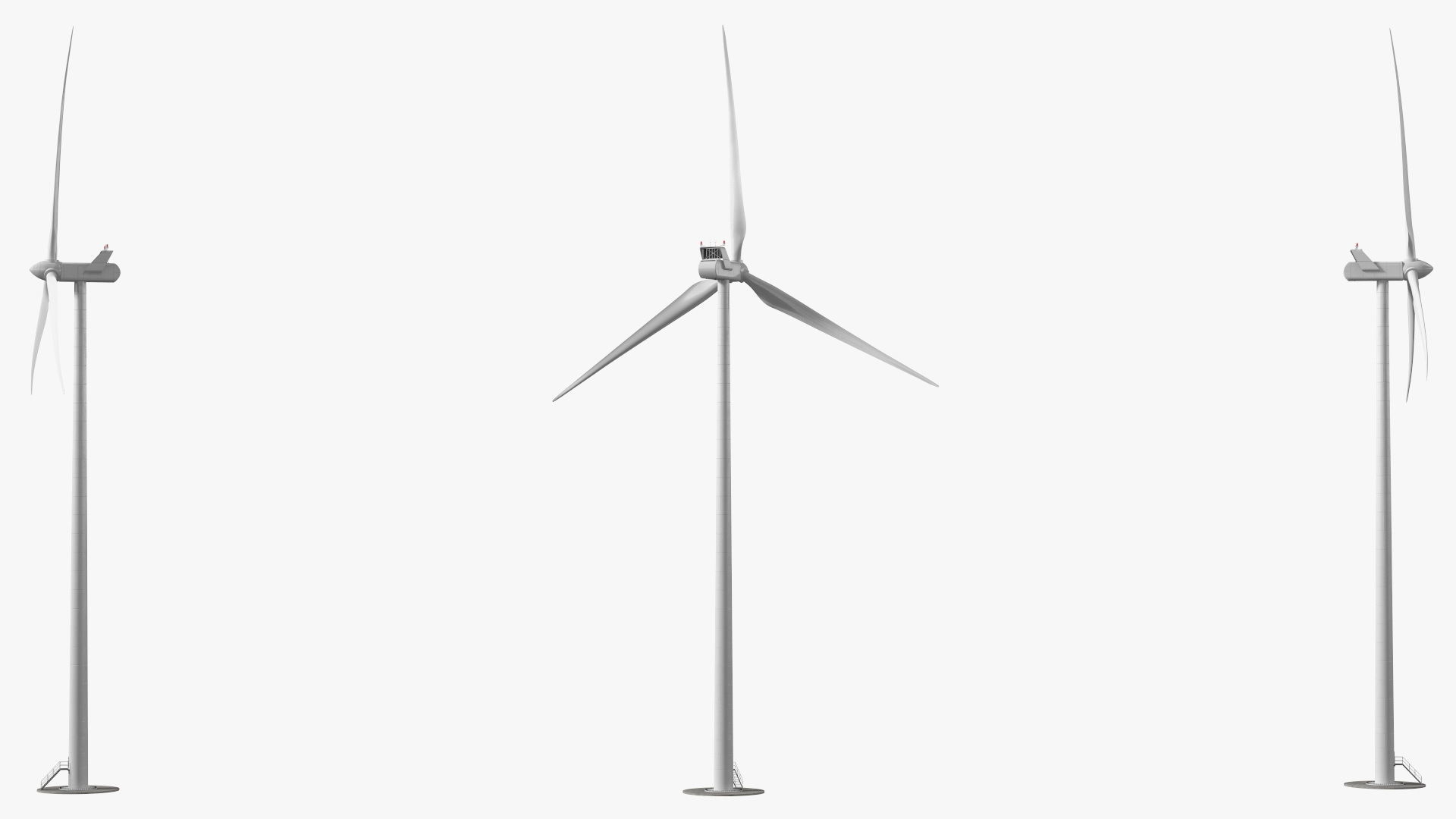 Vestas Horizontal Axis Wind Turbine 3D model_7