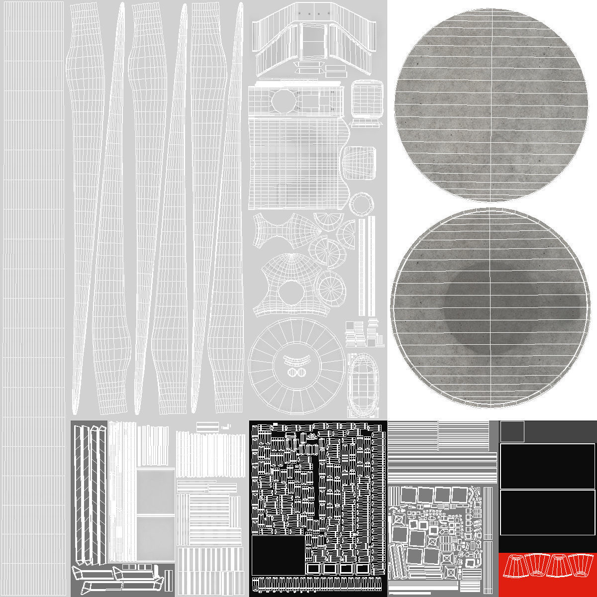 Vestas Horizontal Axis Wind Turbine 3D model_17