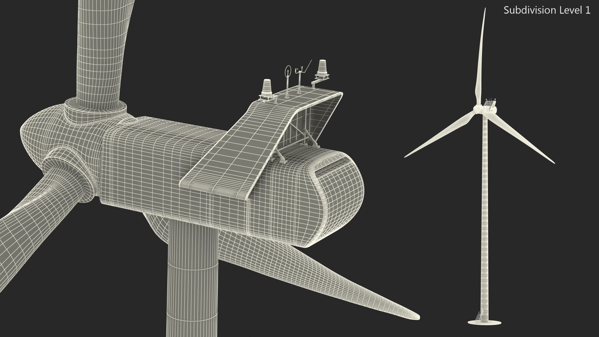 Vestas Horizontal Axis Wind Turbine 3D model_16