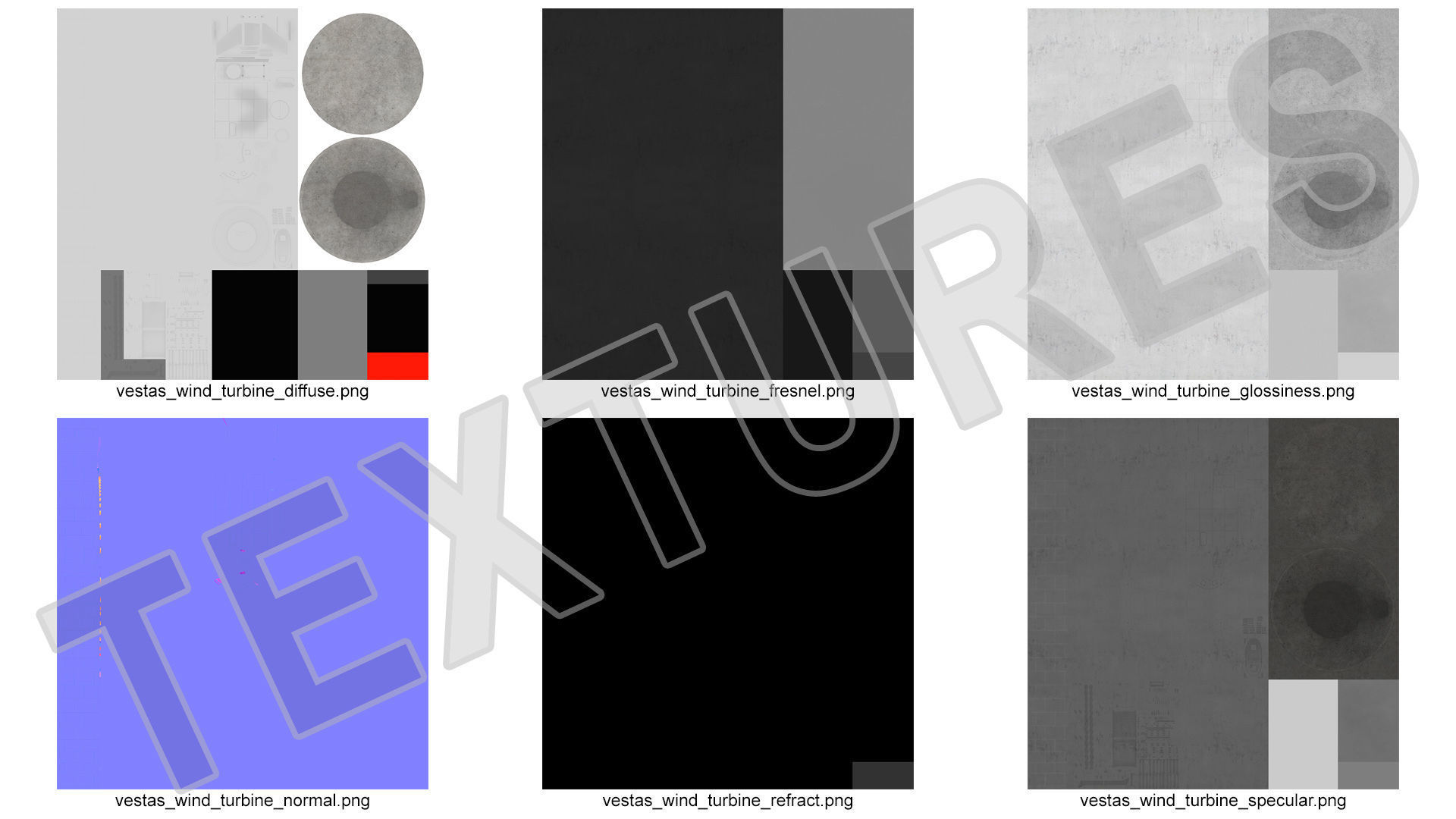 Vestas Horizontal Axis Wind Turbine 3D model_18