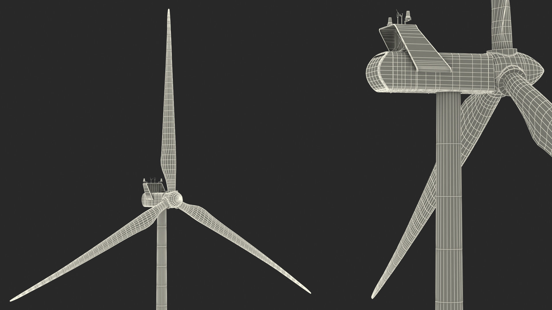 Vestas Horizontal Axis Wind Turbine 3D model_25