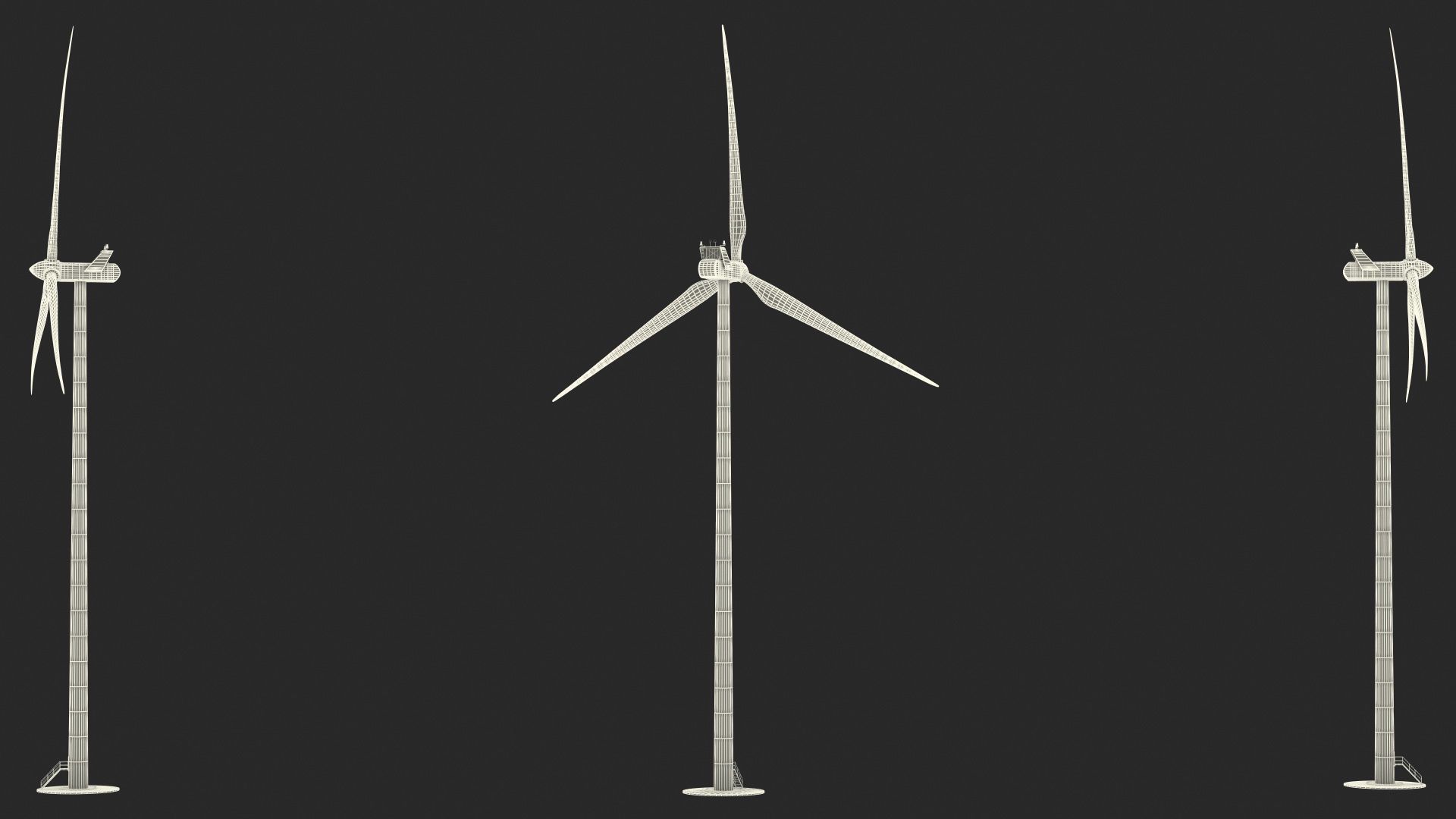 Vestas Horizontal Axis Wind Turbine 3D model_24