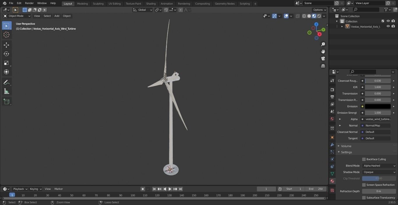 Vestas Horizontal Axis Wind Turbine 3D model_20
