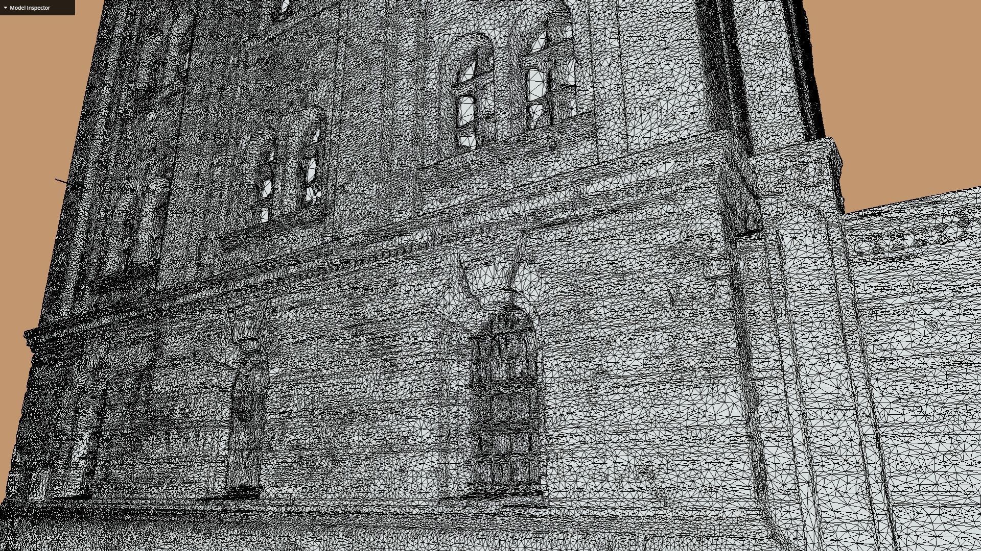 Brick facade of a residential building 3D model_9