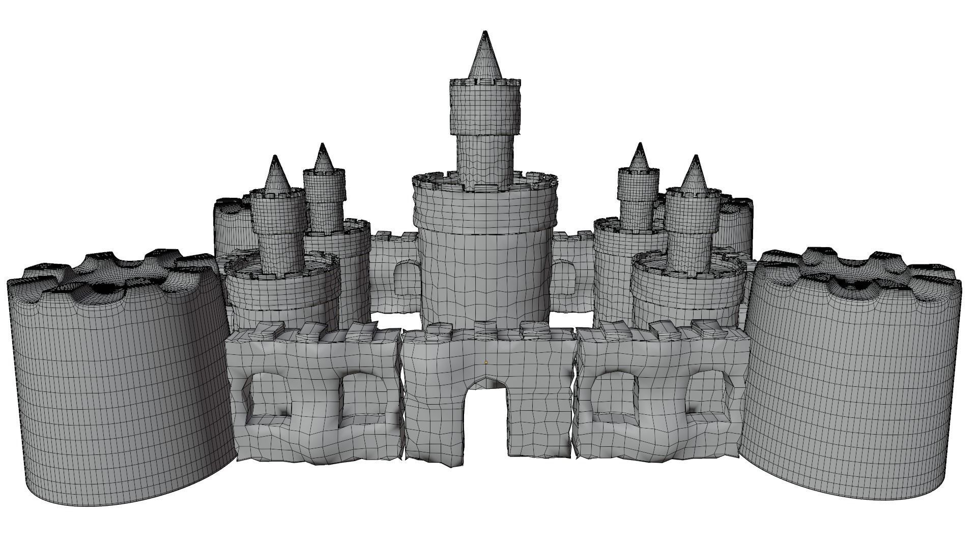 Sand Castle 3D model_10