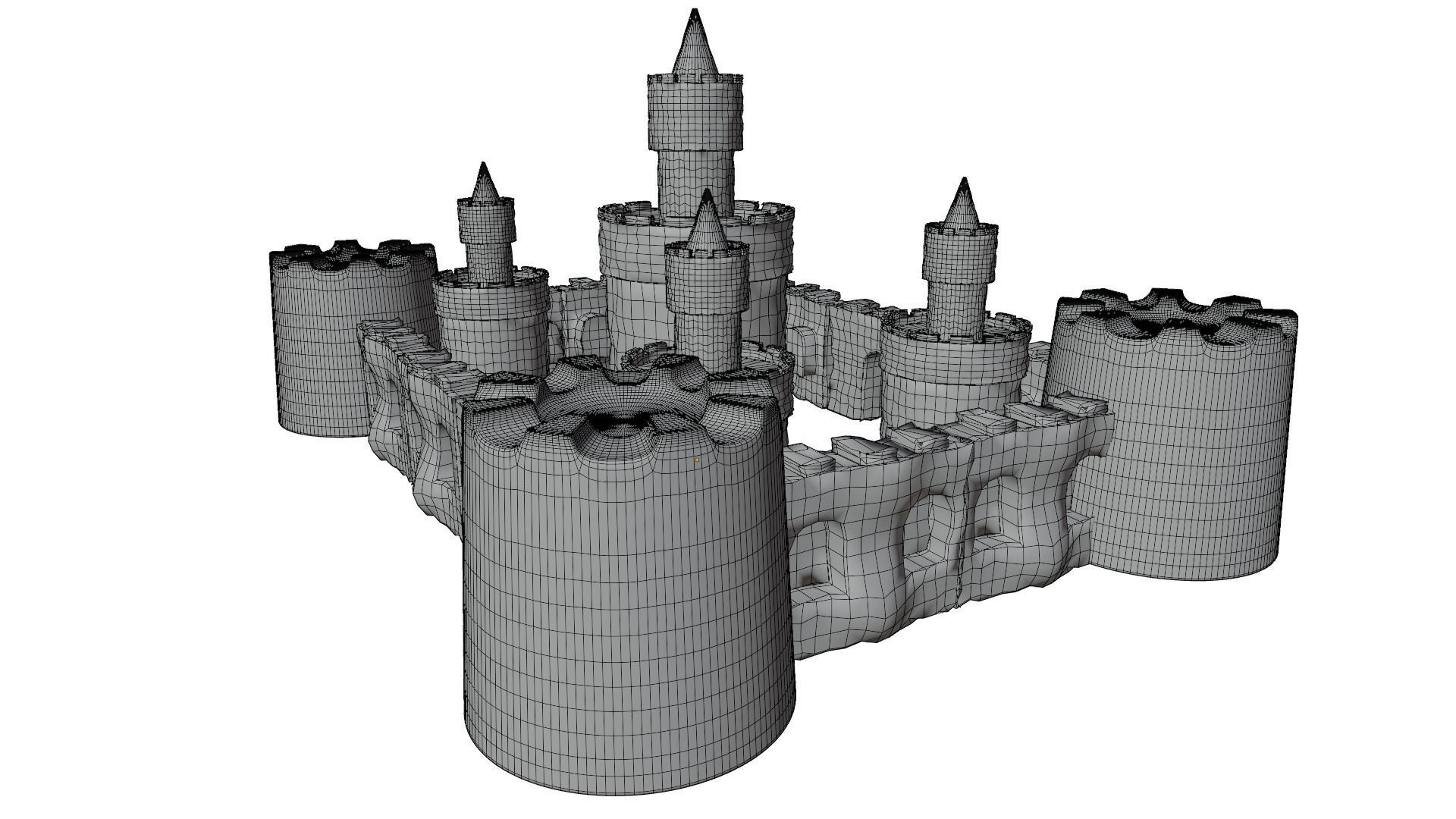 Sand Castle 3D model_15