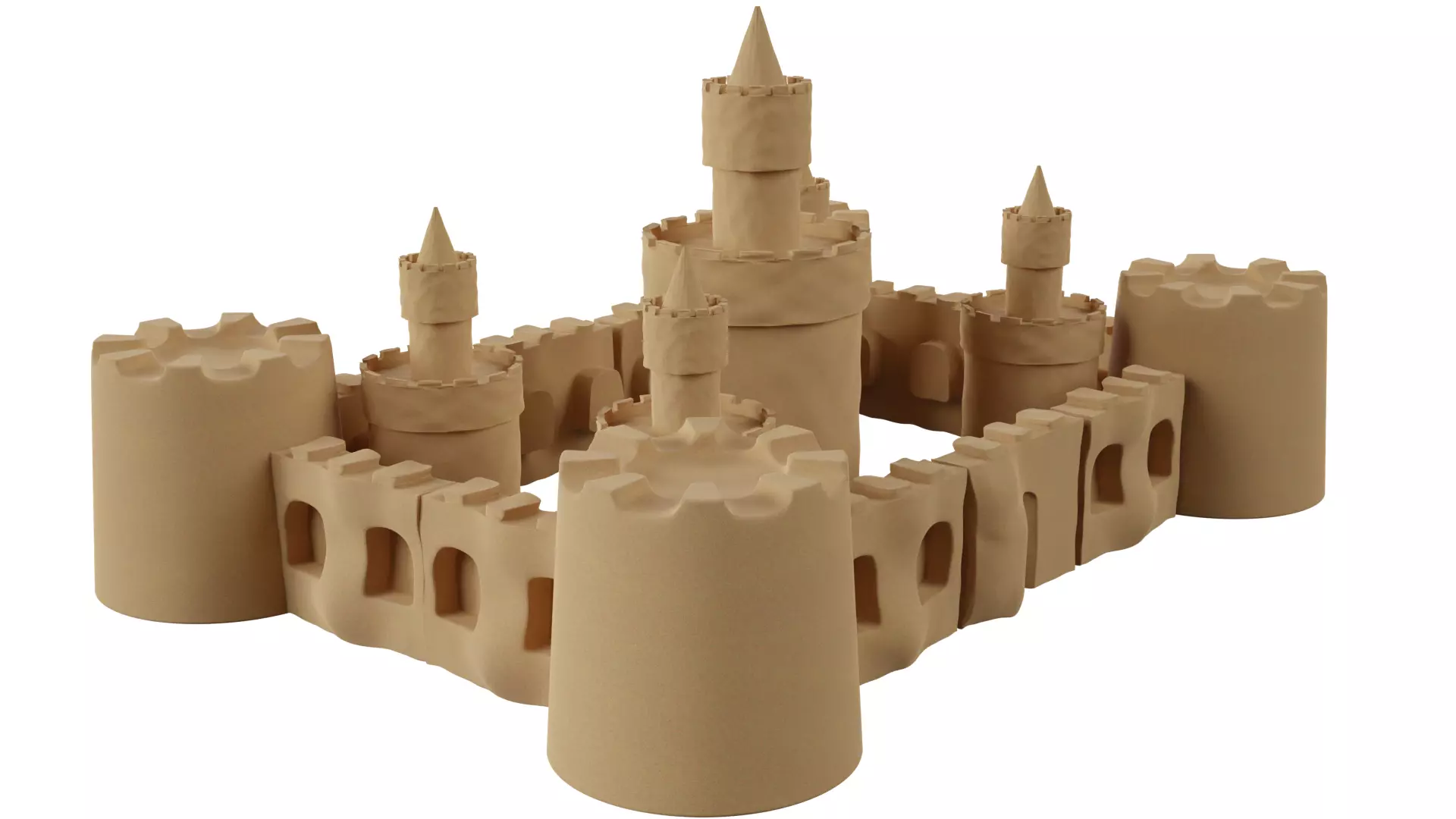 Sand Castle 3D model_0