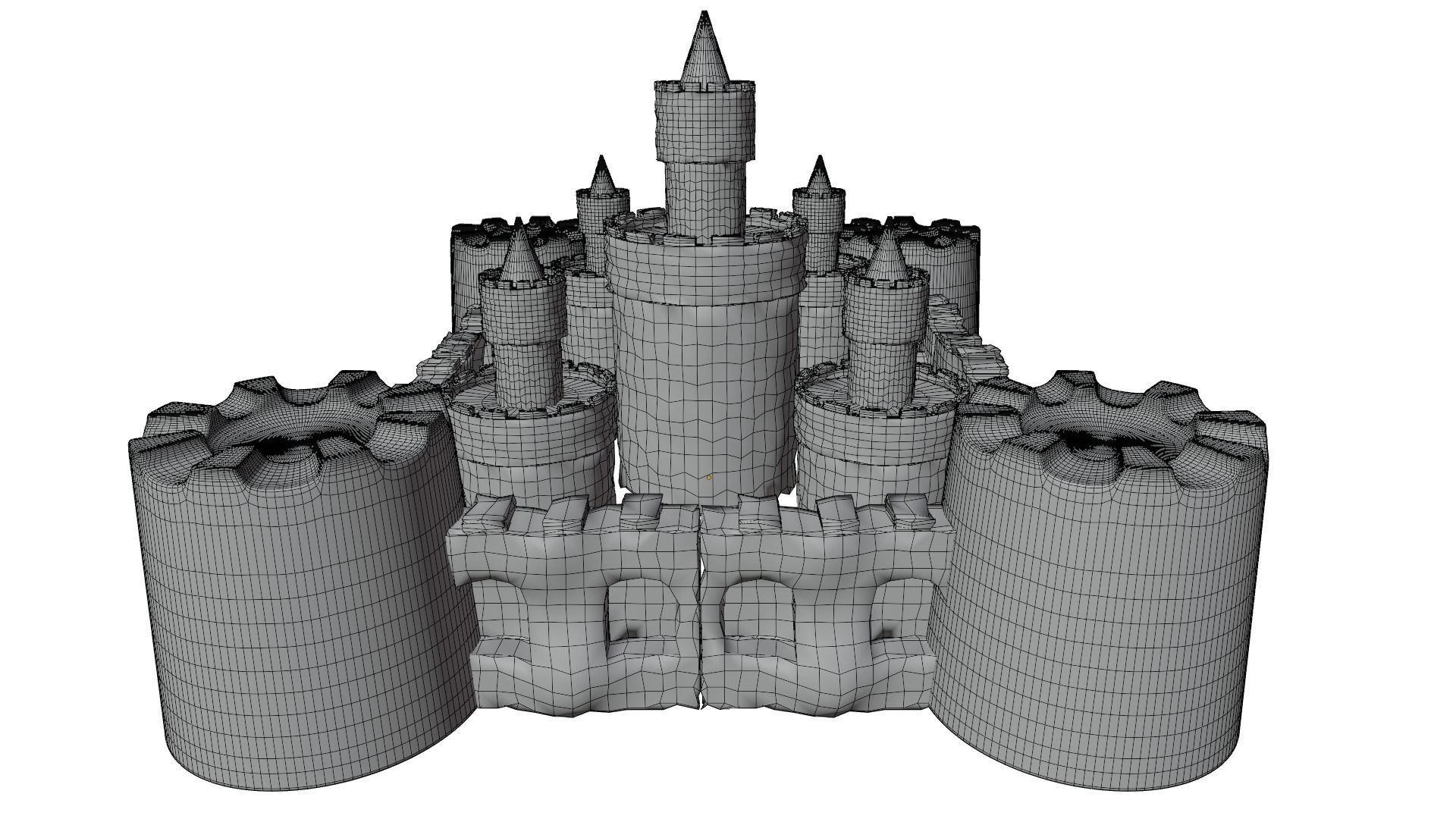 Sand Castle 3D model_12