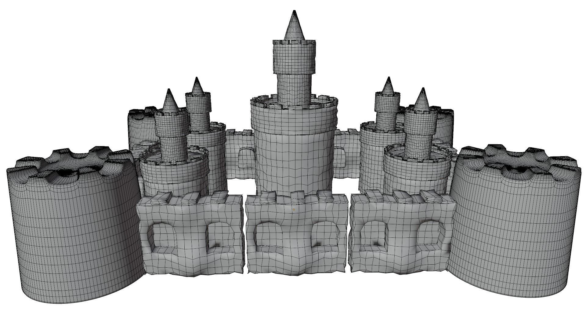 Sand Castle 3D model_14