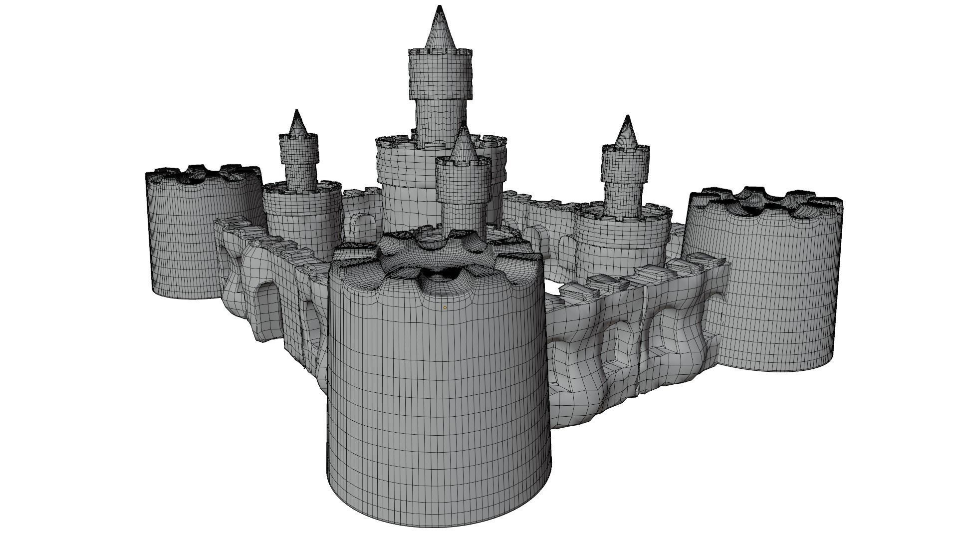Sand Castle 3D model_11