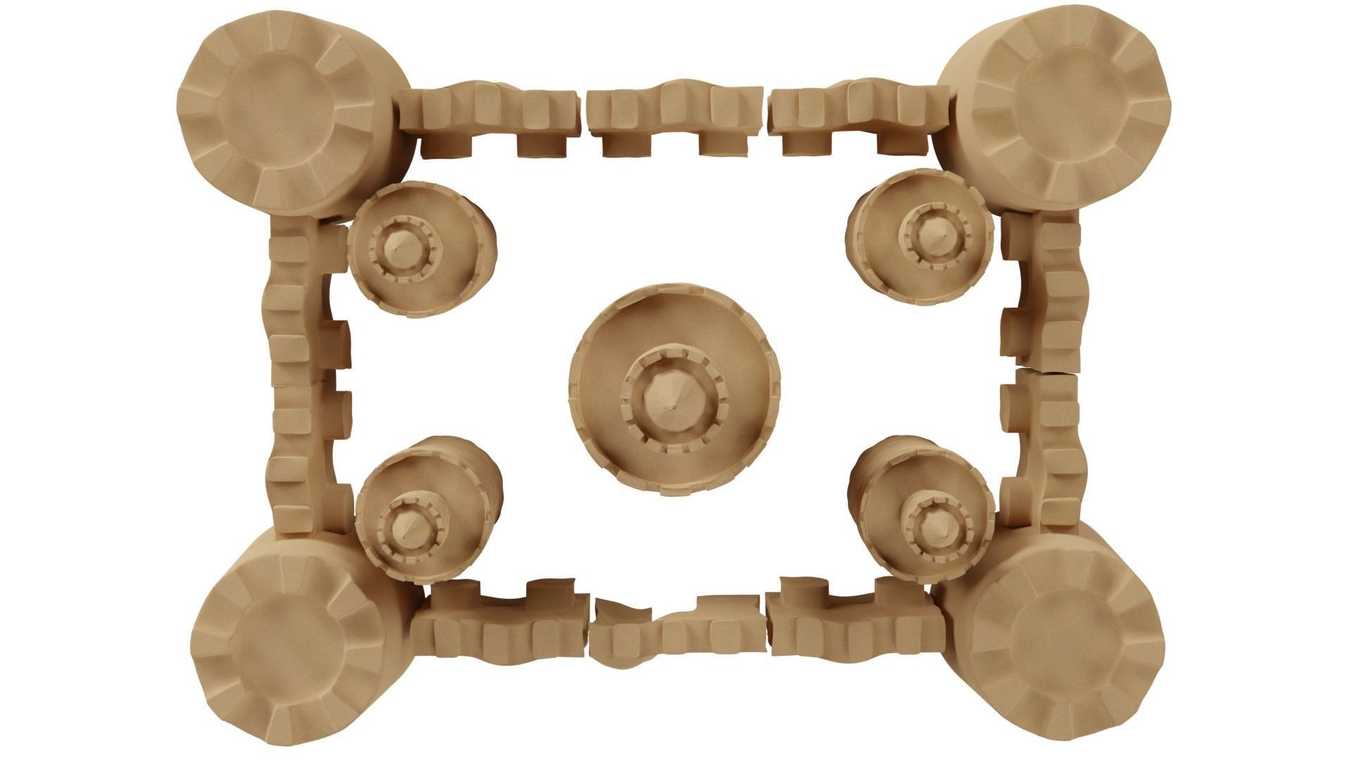 Sand Castle 3D model_8