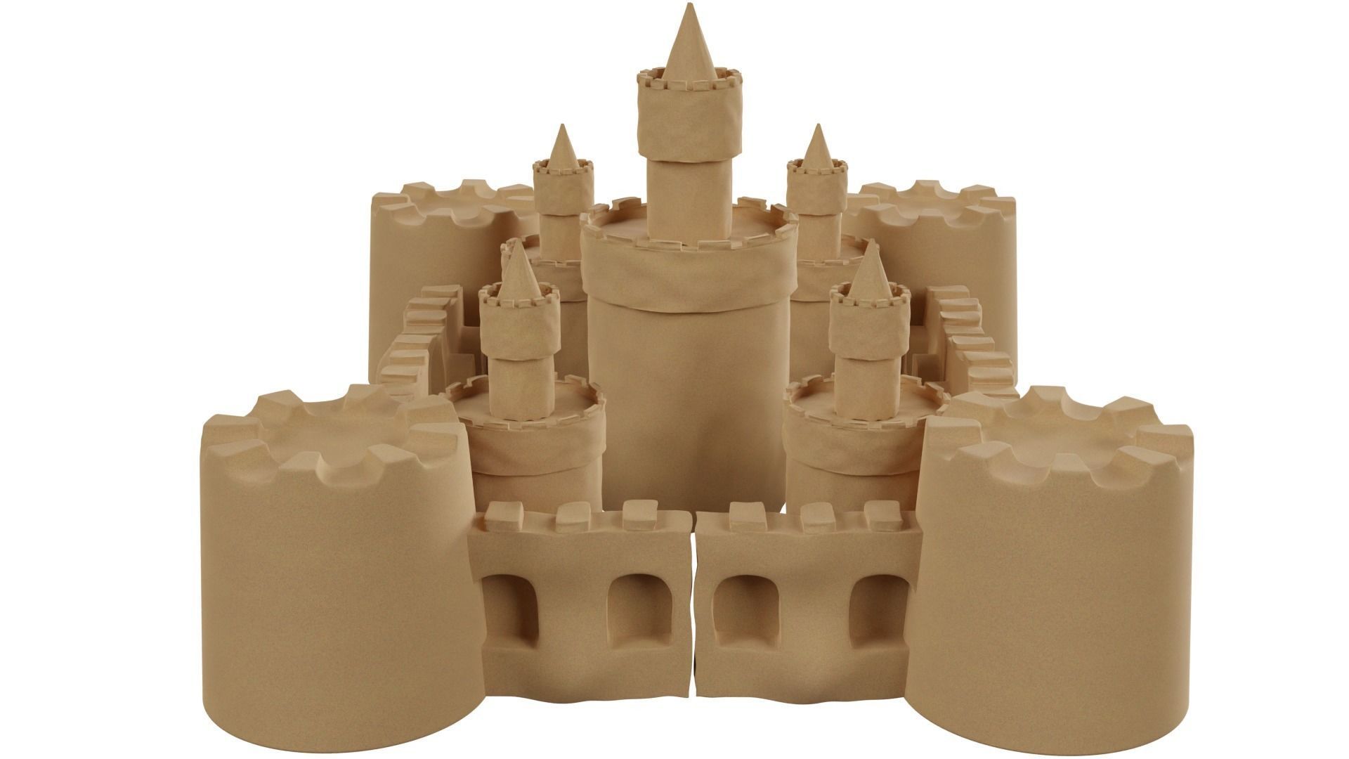 Sand Castle 3D model_3