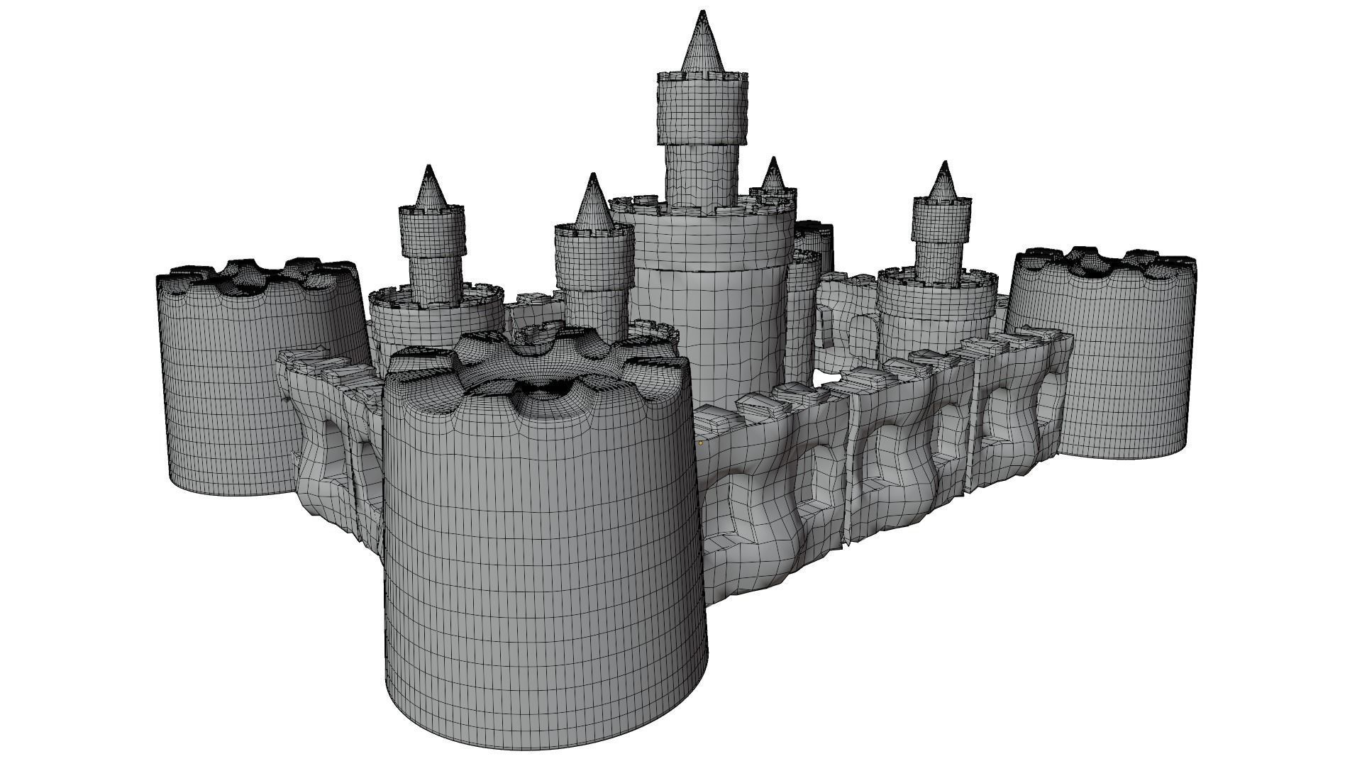 Sand Castle 3D model_13