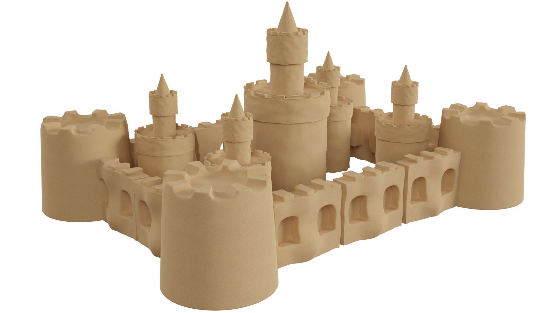 Sand Castle 3D model_4