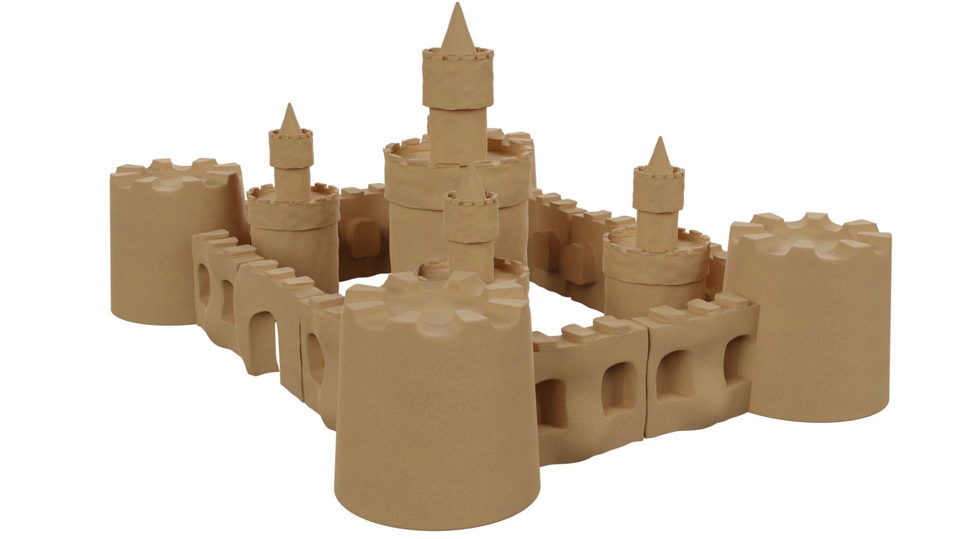 Sand Castle 3D model_2