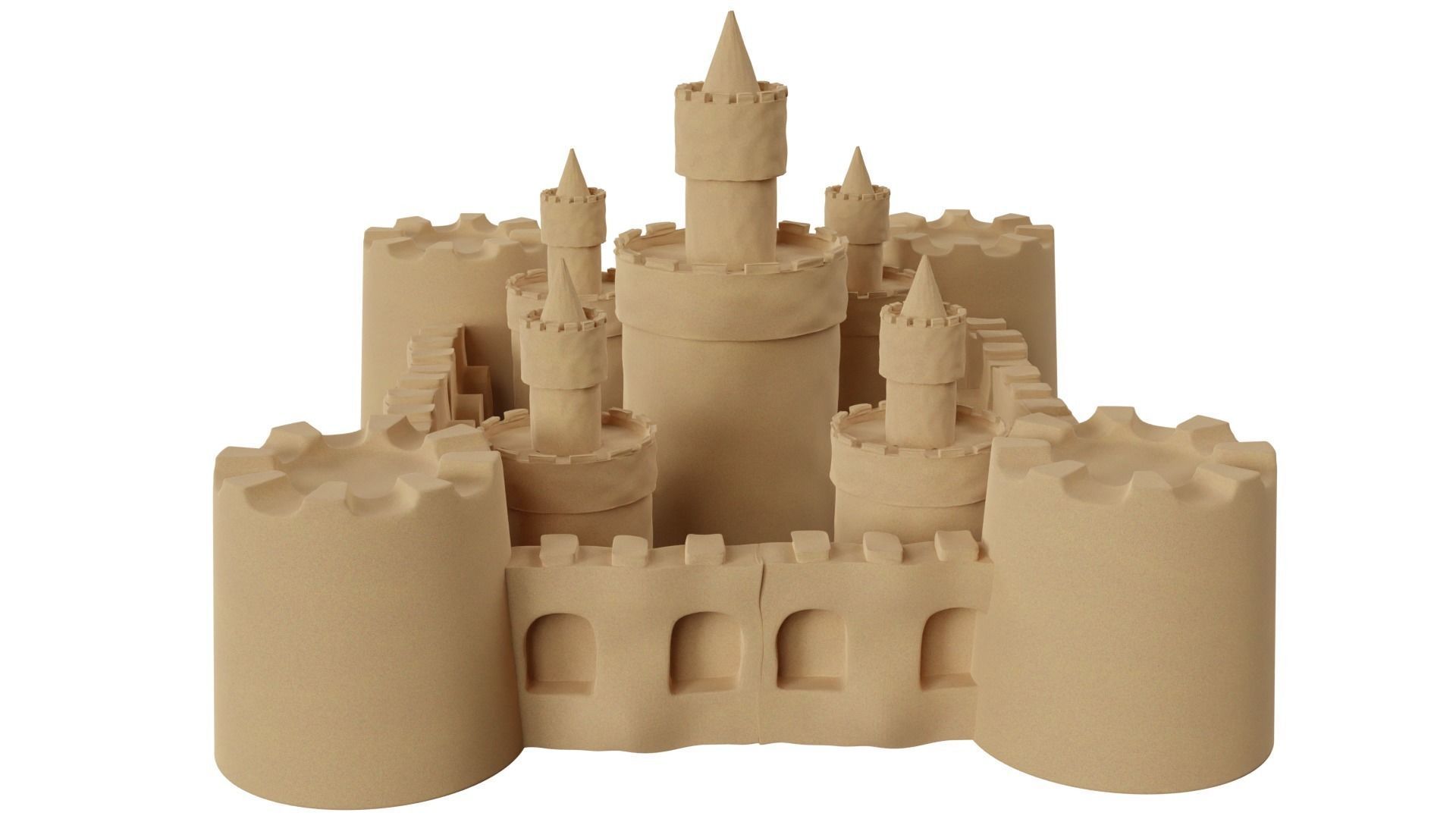 Sand Castle 3D model_7
