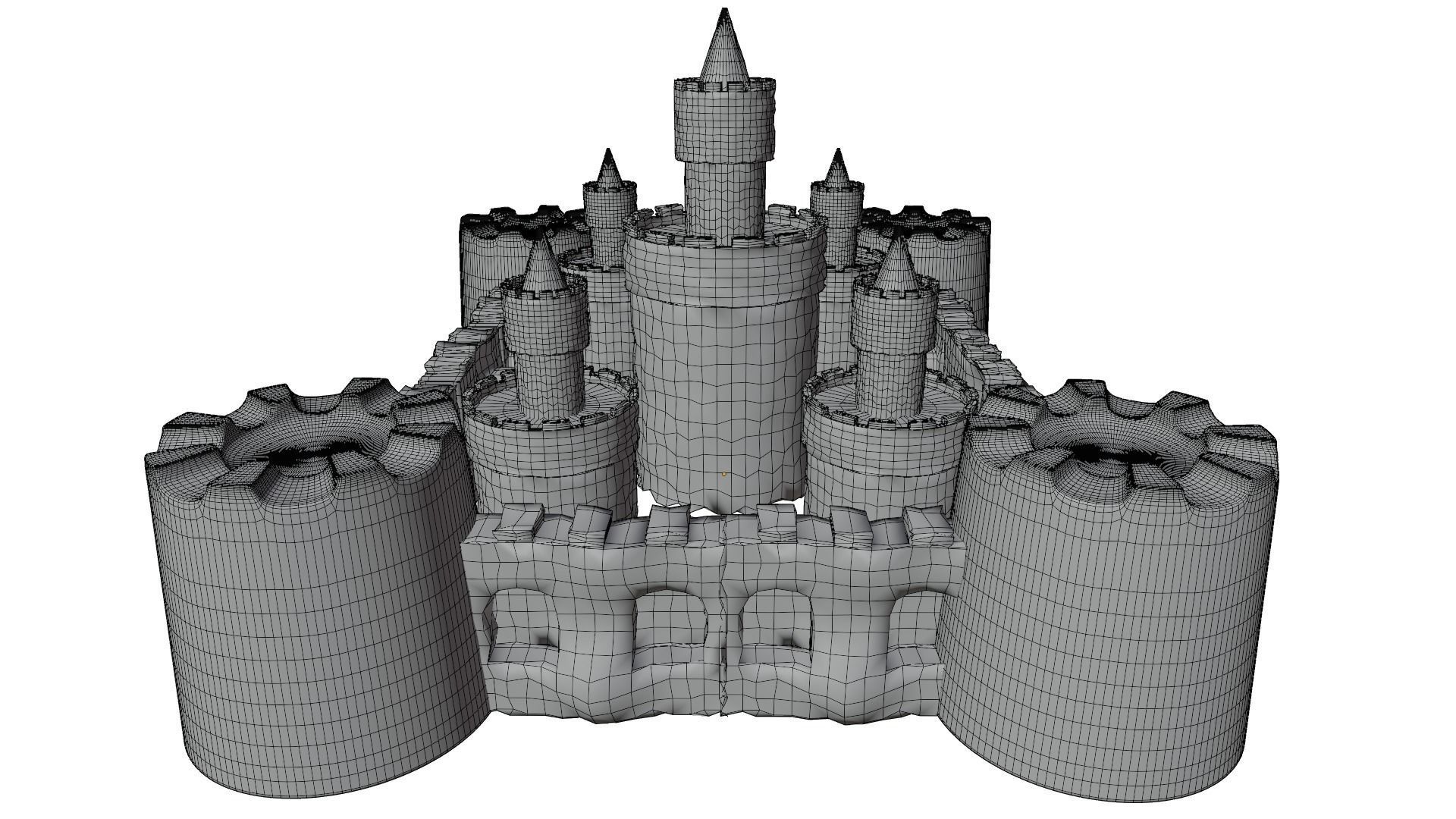 Sand Castle 3D model_16