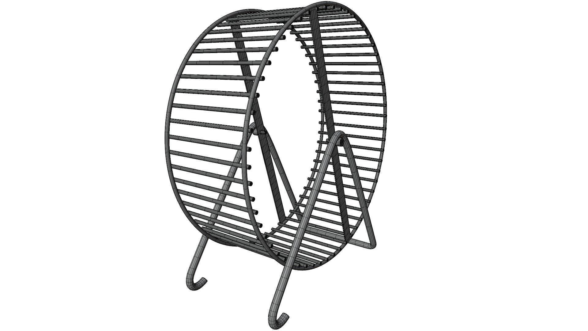 Hamster Wheel 3D model_9