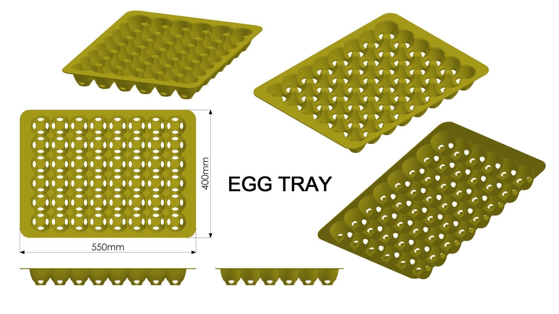 Egg Tray 3D print model_3