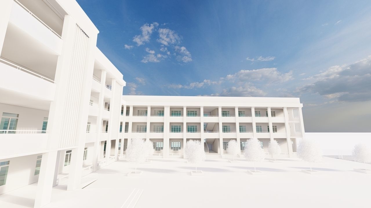 School-University- High School 3D model_17