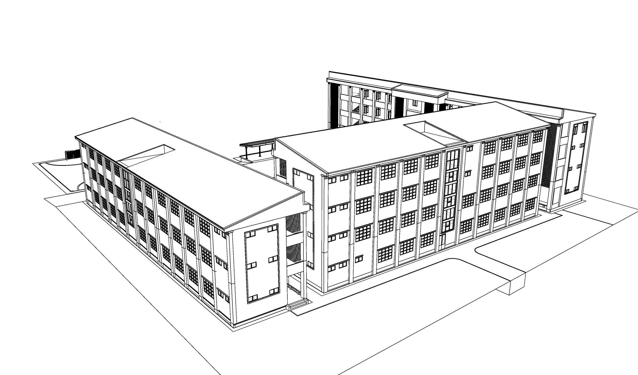 School-University- High School 3D model_24