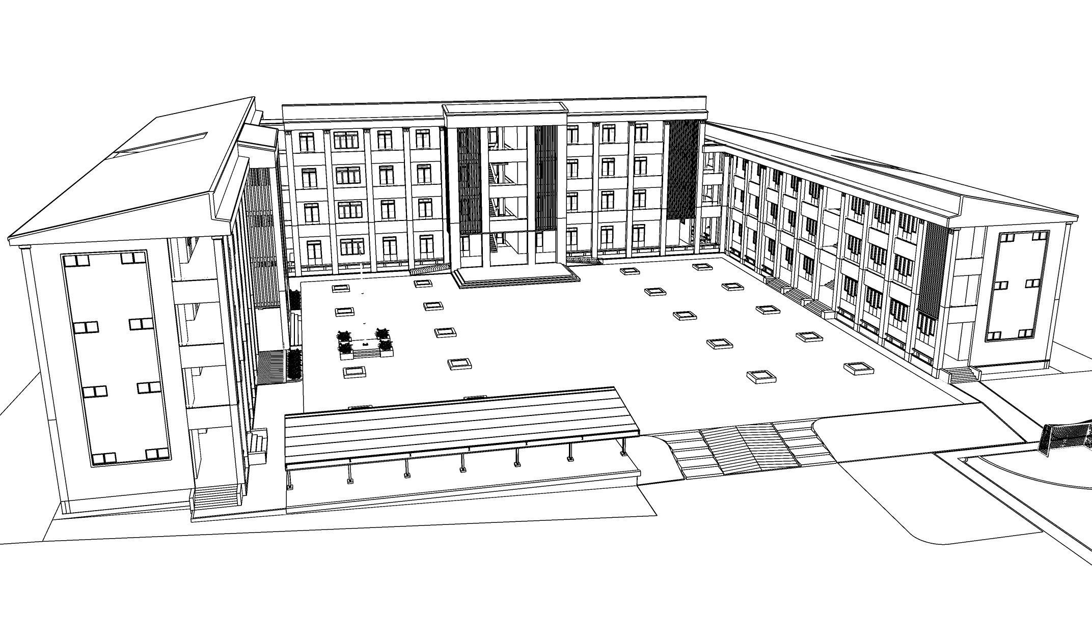 School-University- High School 3D model_23