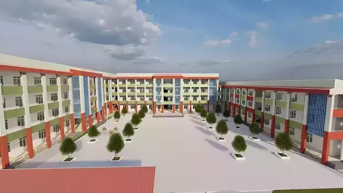School-University- High School 3D model