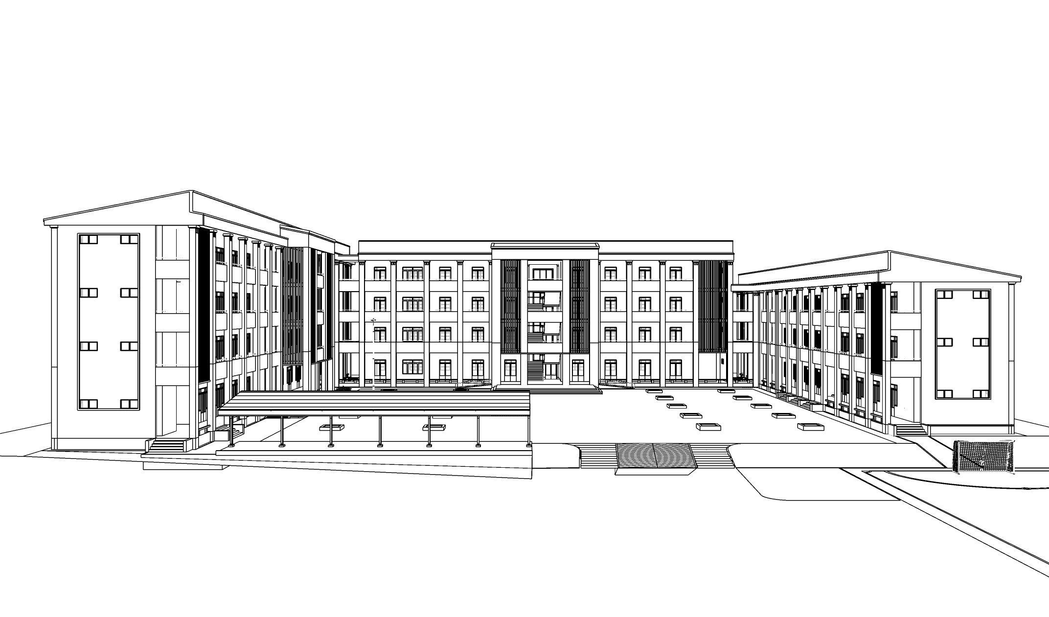 School-University- High School 3D model_22