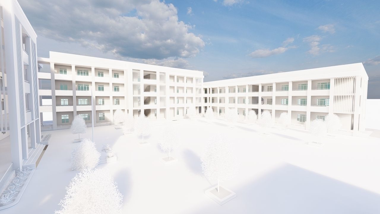School-University- High School 3D model_12