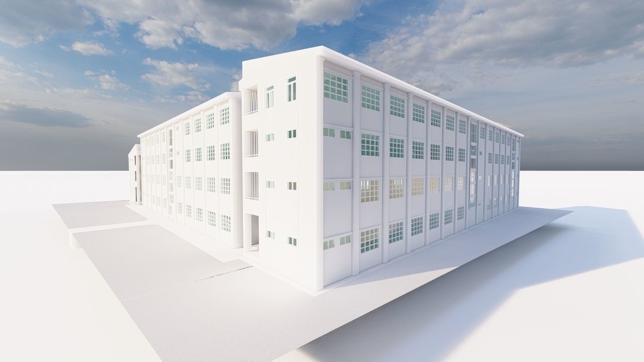 School-University- High School 3D model_11