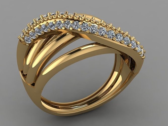 Gold ring 3D print model