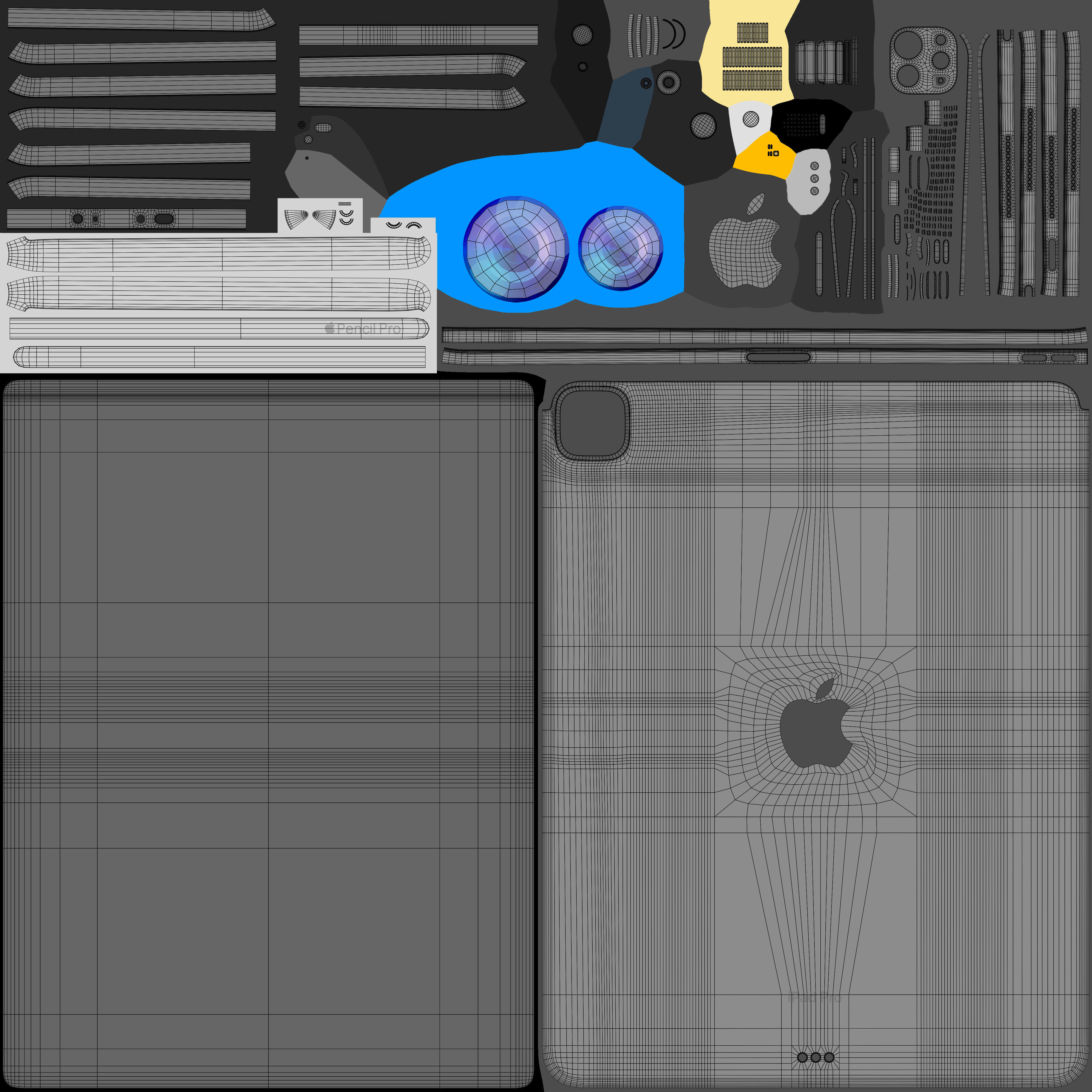 Apple IPad Pro M4 13-inch Black 3D model_16