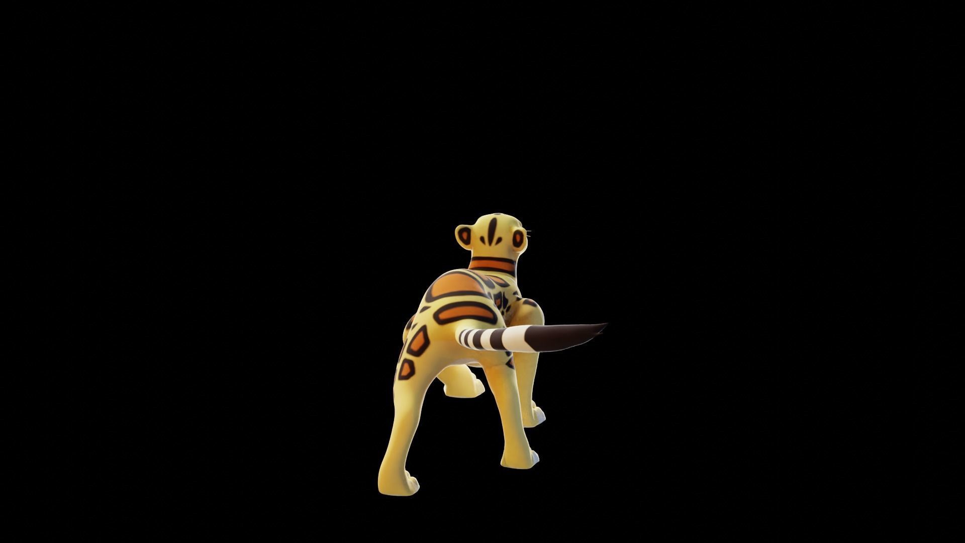 Cartoon Leopard Rigged - Makucha Low-poly 3D model_26